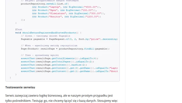 Jak paginować i sortować wyniki w Spring Data?