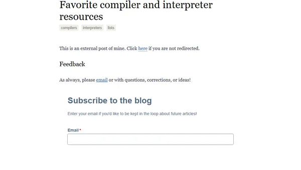 Favorite compiler and interpreter resources