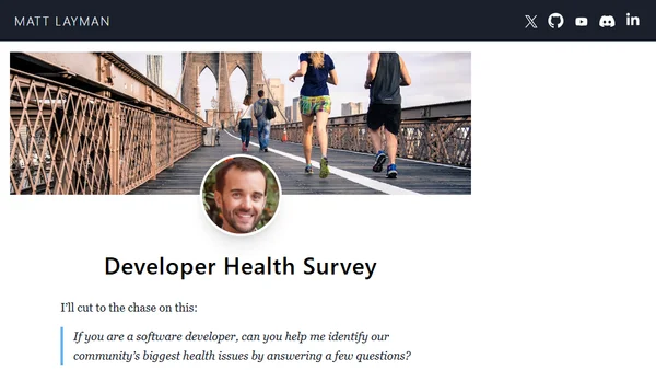 Developer Health Survey