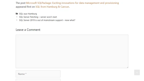 Microsoft SQLPackage: Exciting innovations for data management and provisioning