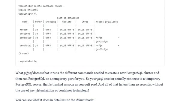 Pifpaf, or how to run any daemon briefly