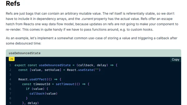 Refs, Events and Escape Hatches