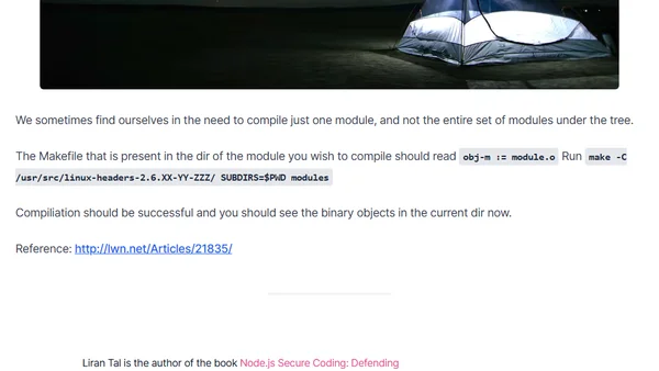 Compiling single kernel module