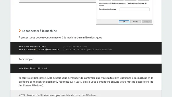 Installer et se connecter à une machine Windows avec OpenSSH