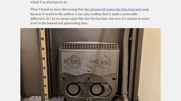 Let's build a VORON: Noise