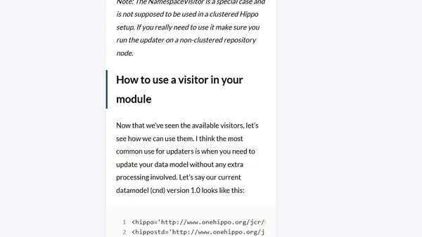 An introduction to Hippo CMS 7 updater modules