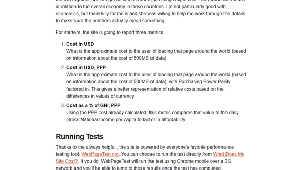 What your site costs users