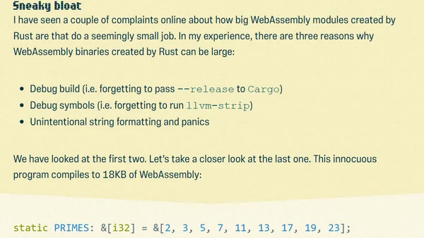 Rust to WebAssembly the hard way
