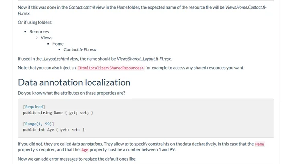ASP.NET Core Localization Deep Dive