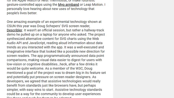 Notes from CSUN 2015