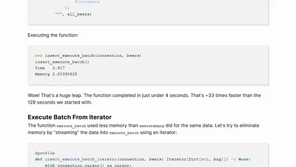 Fastest Way to Load Data Into PostgreSQL Using Python