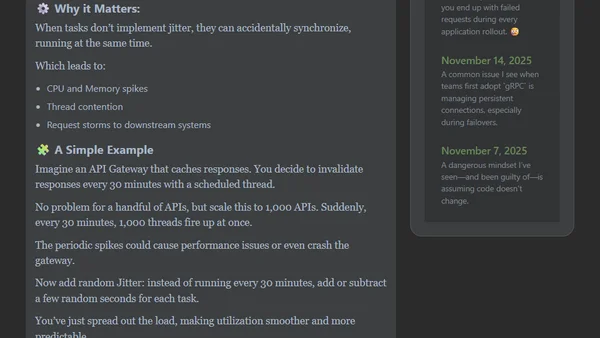Does resource usage within your application or database suddenly spike periodically?* Does it cause system slowdown?