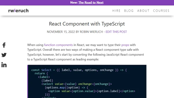 React Component with TypeScript