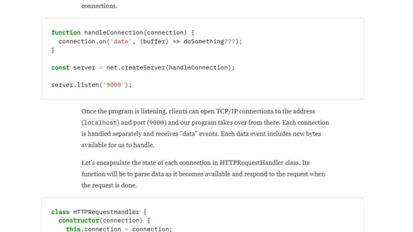 Writing a web server from scratch: 1. HTTP and sockets