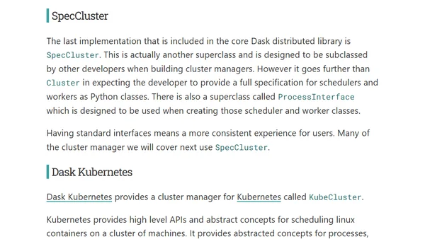The current state of distributed Dask clusters