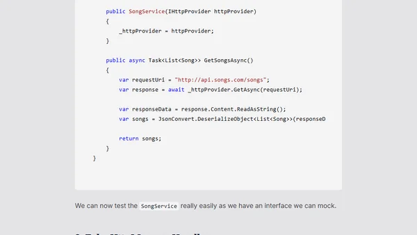 Unit Testing with the HttpClient