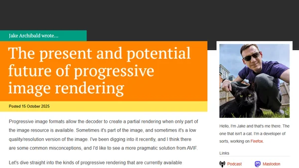 The present and potential future of progressive image rendering