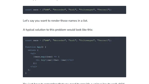 How to render an Array in React