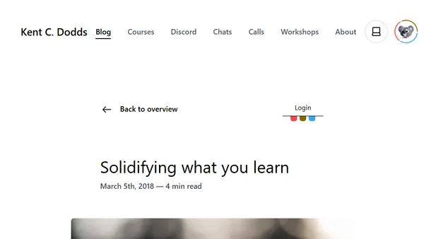 Solidifying what you learn