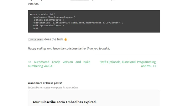 How to always use the latest Simulator with Xcodebuild