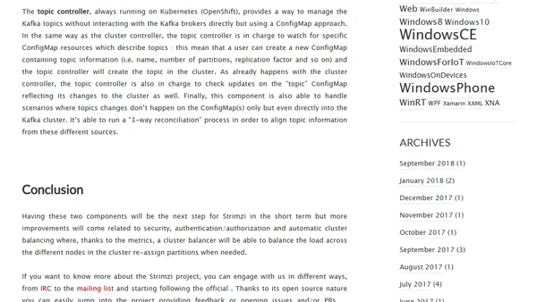 Apache Kafka on Kubernetes and OpenShift : Barnabas is died … long life to Strimzi !