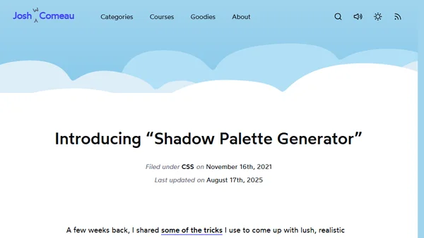 Introducing “Shadow Palette Generator”