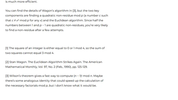 Expressing a prime as the sum of two squares