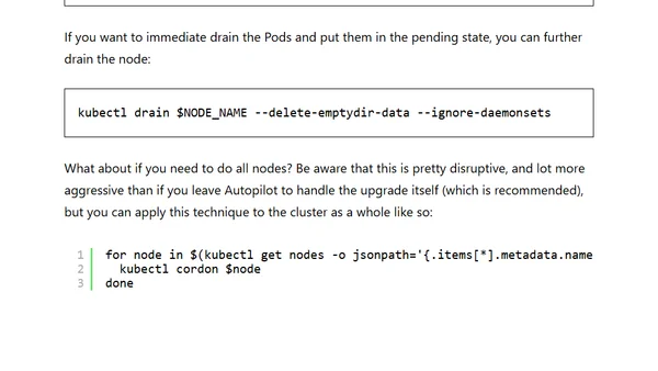 Cordoning nodes in GKE Autopilot
