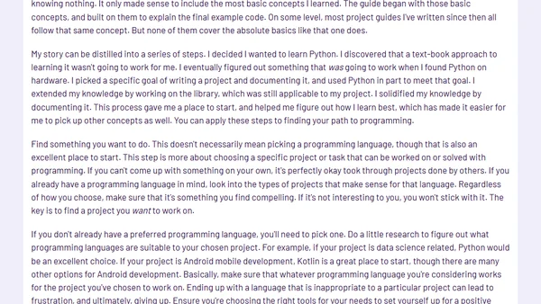 "How do I get into programming?"