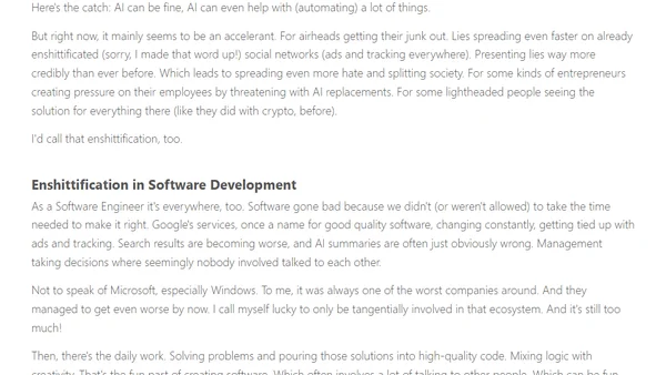 Enshittification everywhere - a rant