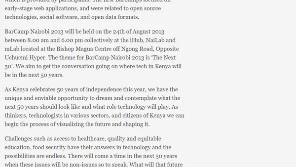 BarCamp Nairobi 2013 is Here!