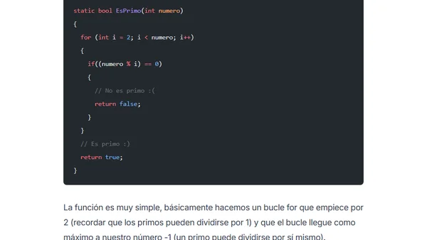 C#: Cómo saber si un número es primo