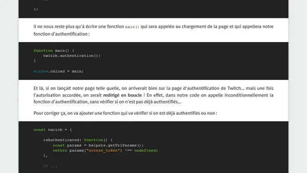 Découverte des APIs Twitch #2 : Authentification