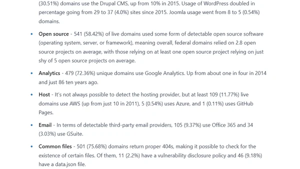 Analysis of federal .gov domains, pre-Biden edition