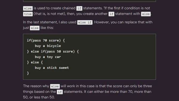 if...else-if...else in JavaScript explained