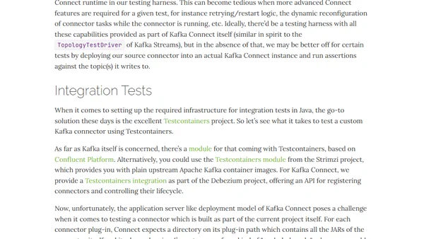 Testing Kafka Connectors