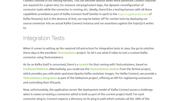 Testing Kafka Connectors