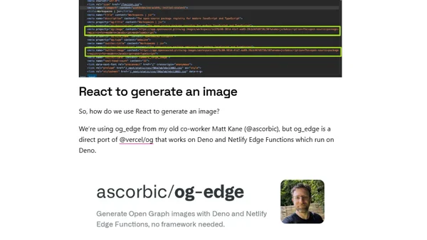 Creating an OG image using React and Netlify Edge Functions