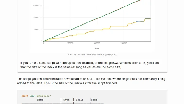 Re-Introducing Hash Indexes in PostgreSQL