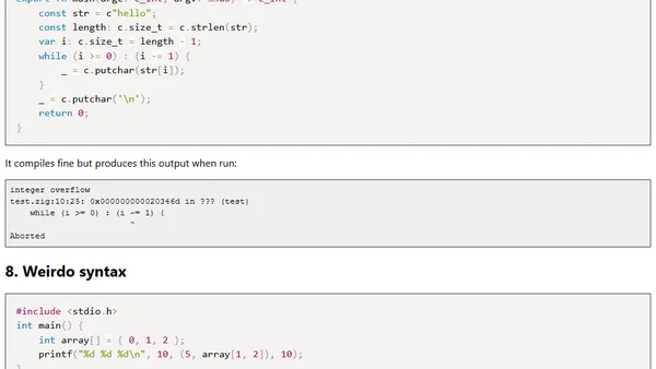 Zig: Already More Knowable Than C