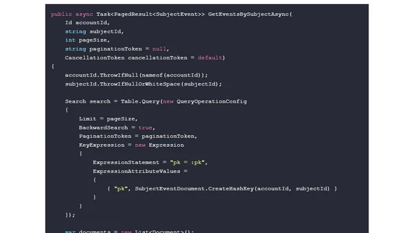 Querying and paging a DynamoDB Partition using .NET