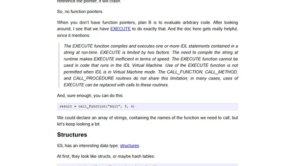 Function pointers in IDL