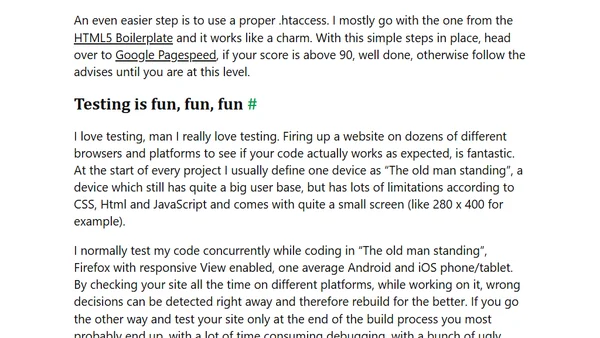 Clean up – random thoughts