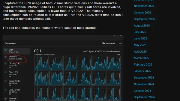 Visual Studio 2026 Build Performance