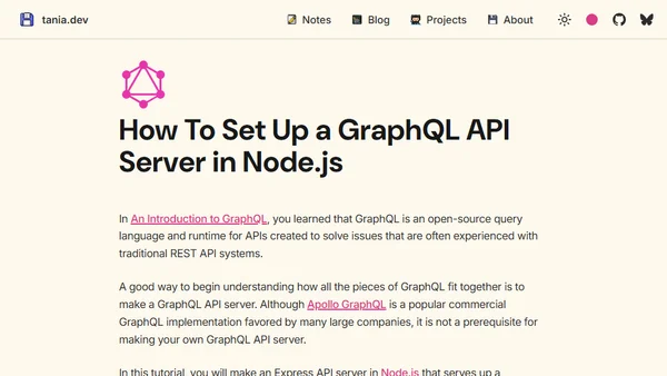 How To Set Up a GraphQL API Server in Node.js