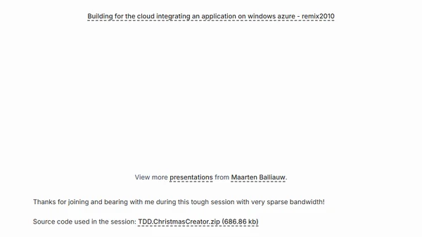 Remix 2010 slides and sample code