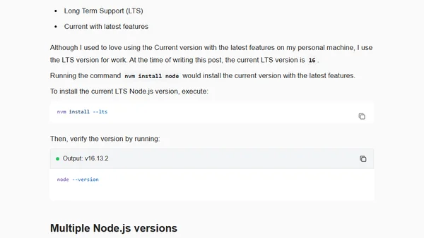 How to install Node.js using NVM on macOS M1