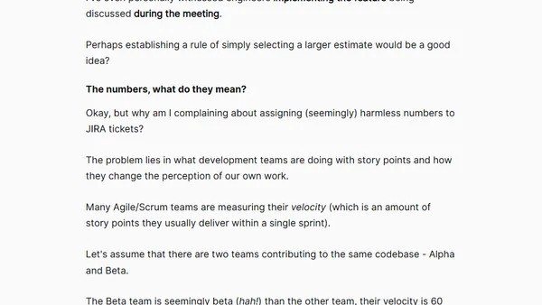 Why I don't like story-point-driven estimates