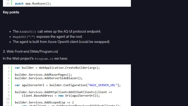 🚀 AG-UI + Agent Framework + .NET + Aspire: Web-Enabling Your Intelligent Agents (Blog + Demo + Code!)