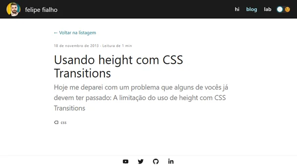 Usando height com CSS Transitions